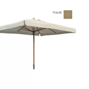Outdoor Umbrella Wood in Taupe 2X3 meters
