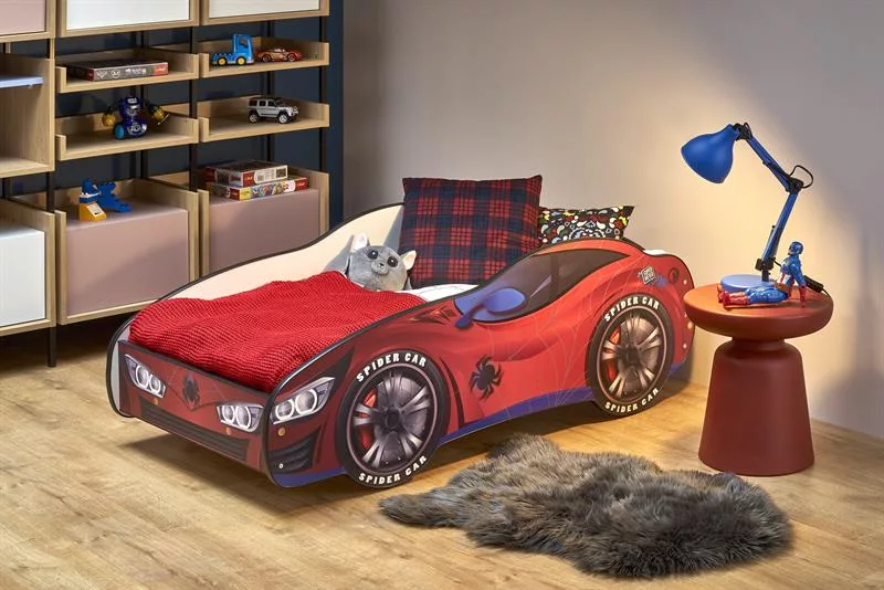 SPIDERCAR Multicolor Kids Bed - Fun & Durable Design