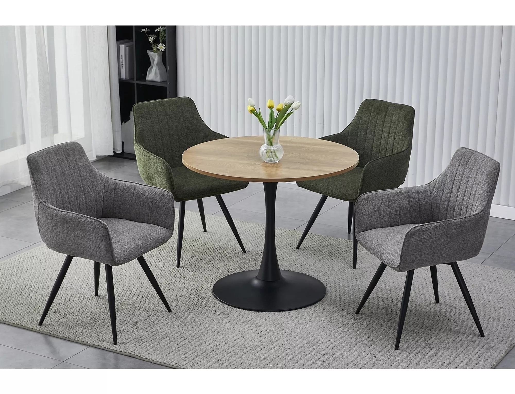 Amadeo II Round Table Oak 90cm