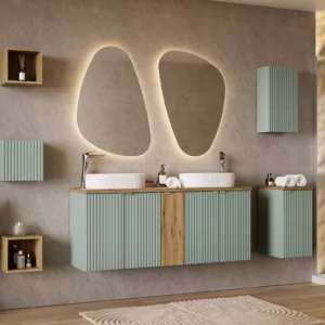 Line Reed Green Vanity