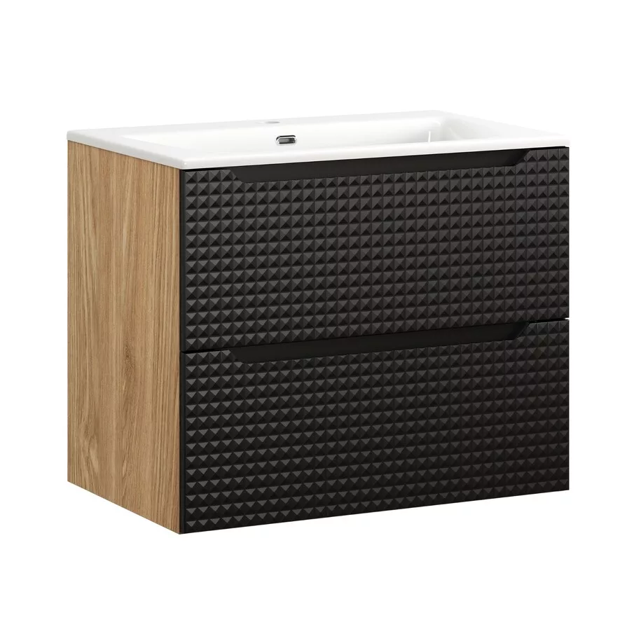 Luxor Black Vanity + Basin 70cm