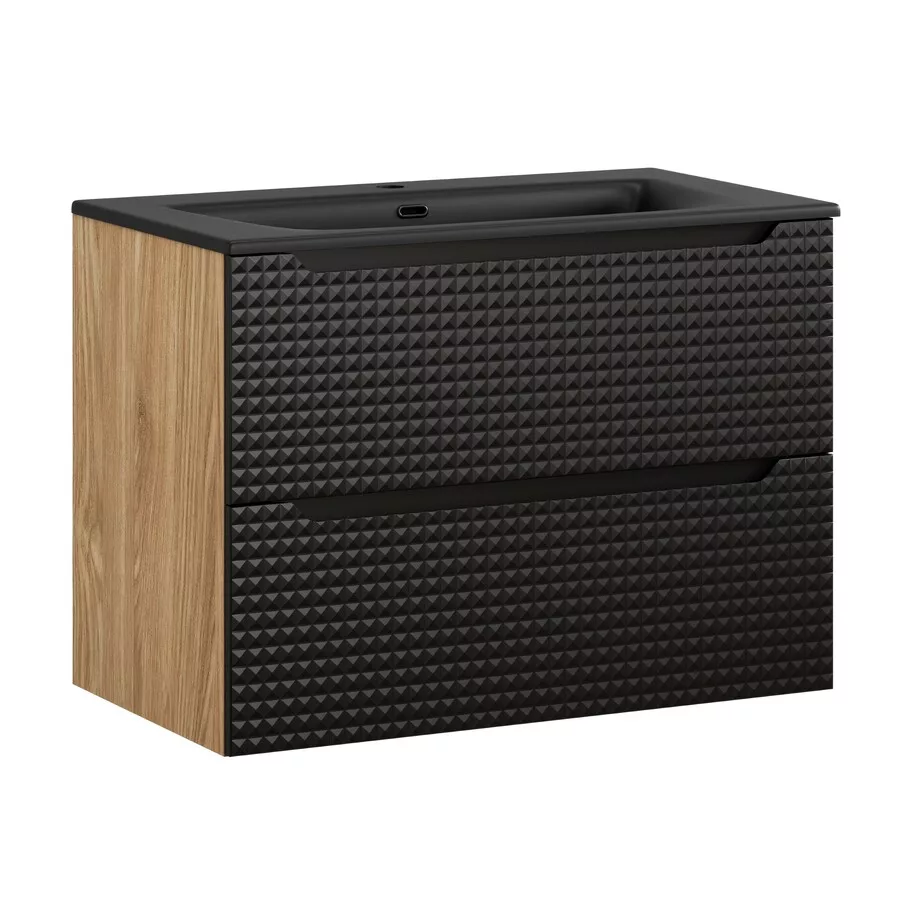 Luxor Black Vanity + Basin 80cm