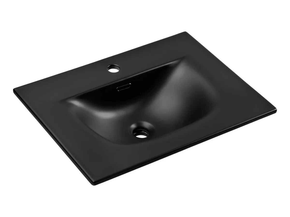 SKY 1 BLACK MATT-Single-bowl Furniture Washbasin 60cm