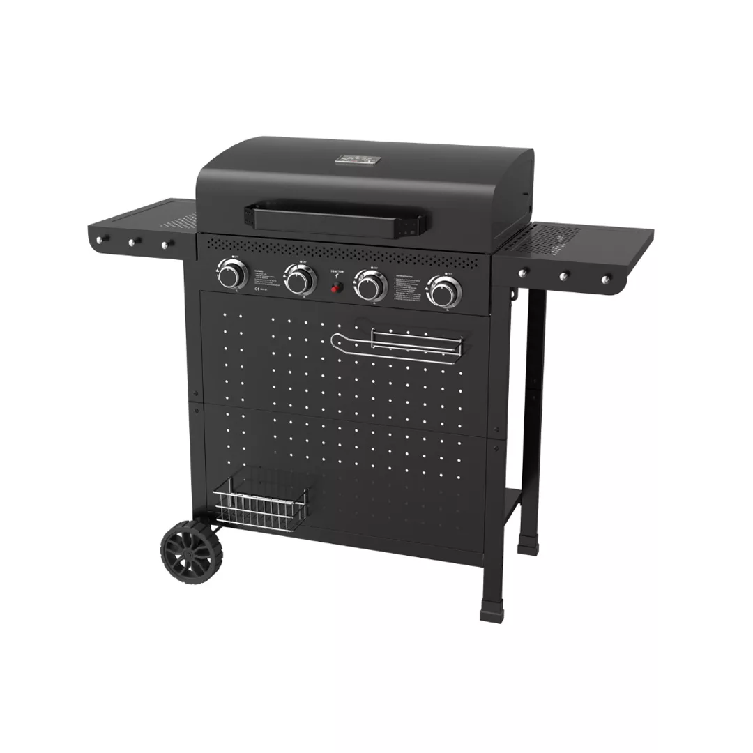 4 Burner Gas Grill Black
