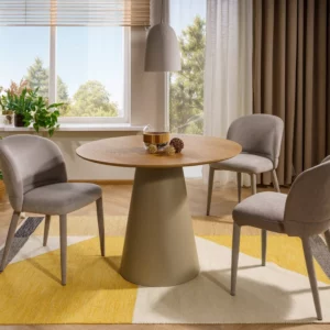 Angel Round Dining Table Oak/Cashmere