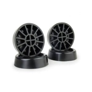 Roller Antivibration Pads Set of 4 Black