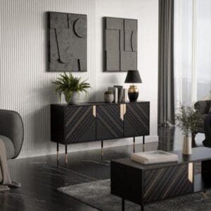 MOUNTAIN chest of drawers 150 (3D) black