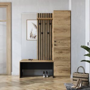 ZARIS hall golden oak / black