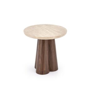 FRIDA S coffee table travertine/walnut