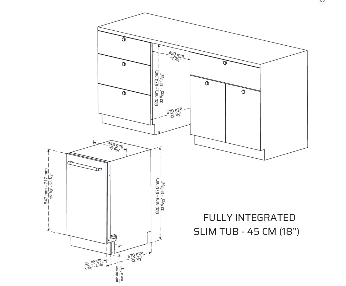 Vox Built-In Dishwasher-45cm – GSI4641E – Newline