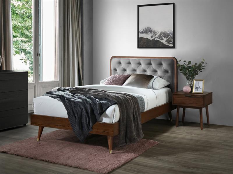 CASSIDY 120 bed ash/walnut