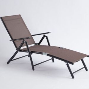 FOLDING SUN LOUNGER ALUMINIUM W/TEXTELINE
