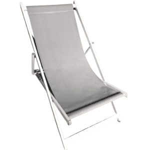 Aluminium and Textilene Deck Chair Grey 3665B